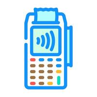 nfc payment terminal color icon illustration vector