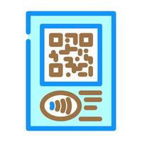 nfc tap to connect color icon illustration vector