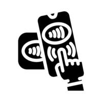 phone tapping object glyph icon illustration vector