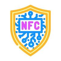 nfc security technology color icon illustration vector