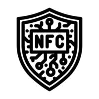 nfc security technology line icon illustration vector