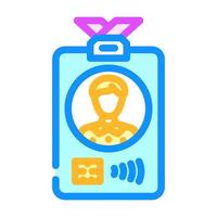 smart card with nfc color icon illustration vector