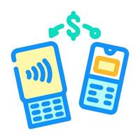 wireless data transfer color icon illustration vector