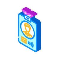 smart card with nfc isometric icon illustration vector