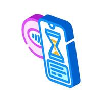 nfc payment in progress isometric icon illustration vector