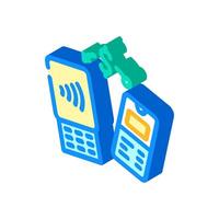 wireless data transfer isometric icon illustration vector