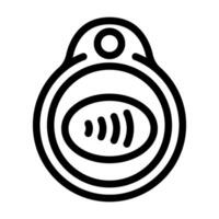 nfc key technology line icon illustration vector