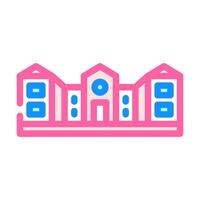 city school building color icon illustration vector