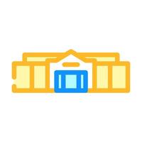 big box store shop color icon illustration vector