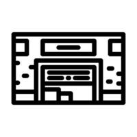 bucket shop line icon illustration vector