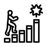 ambition success life line icon illustration vector