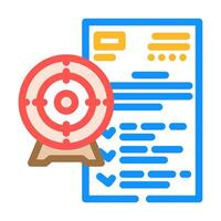 goal setting success life color icon illustration vector