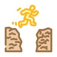 overcoming challenges success life color icon illustration vector