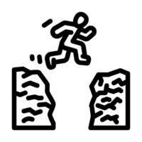 overcoming challenges success life line icon illustration vector