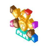 recognition success life isometric icon illustration vector