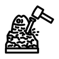 ice sculpture winter line icon illustration vector