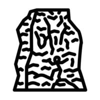 ice climbing winter line icon illustration vector