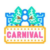 winter carnival winter color icon illustration vector