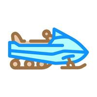 snowmobiling winter color icon illustration vector