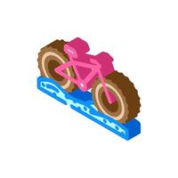 fat biking winter isometric icon illustration vector