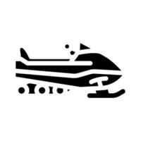 snowmobiling winter glyph icon illustration vector