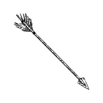 vintage arrow sketch hand drawn