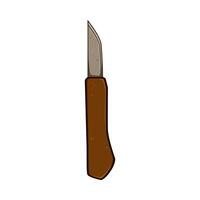 detail chisel carving cartoon illustration vector