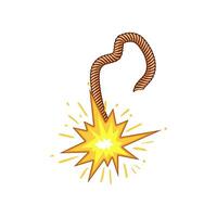 pyrotechnics dynamite fuse cartoon illustration vector