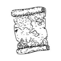 parchment old map sketch hand drawn vector