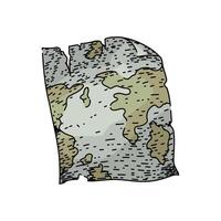 navigation old map sketch hand drawn vector