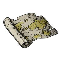 atlas old map sketch hand drawn vector