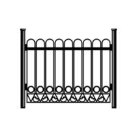boundary park fence cartoon illustration vector