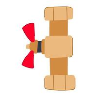 shutoff plumbing valve cartoon illustration vector