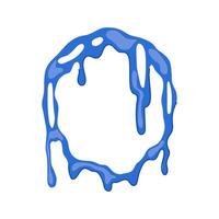 colorful slime frame cartoon illustration vector