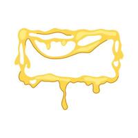 stretchy slime frame cartoon illustration vector