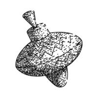 rotation spinning top sketch hand drawn vector