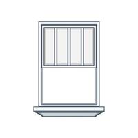 jamb window frame cartoon illustration vector