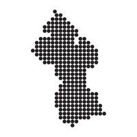 A black dotted map of the country of ireland vector