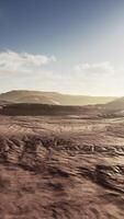 The view of rock formations in Wadi Rum desert video