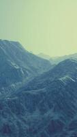 View of the Afghan mountains in fog video