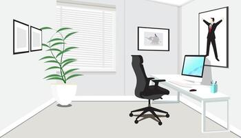 white minimalist workspace background vector