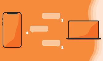 tablet pc and smartphone. web banner vector