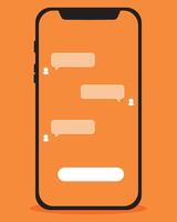 Smartphone frame with empty bottom and text window vector