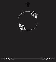 Funeral Invitation. Empty card vector