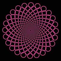 Abstract ring spiral spinning vortex background vector