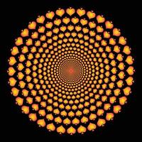Abstract Spade Card spiral spinning vortex style vector