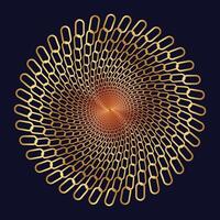 chain spiral spinning vortex style flower background vector