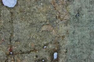 Very old fabric is spoiled by time. top view. close-up photo