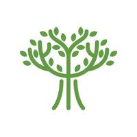 Monogram Tree Cup Logo Template Icon vector