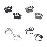 Human Footprint Tiptoe Step Logo Template Icon vector